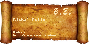 Biebel Bella névjegykártya